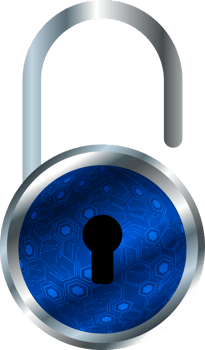Modern Technology Padlock Crop-out png