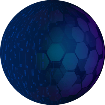Modern Technology Blue Globe Crop-out png