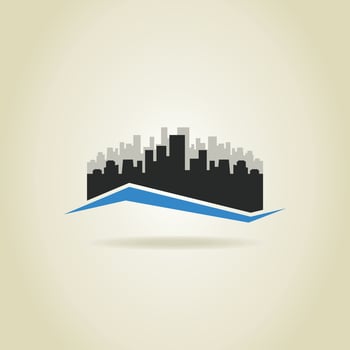 The house made of other houses. A vector illustration