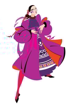 Beautiful girl, woman illustration vector