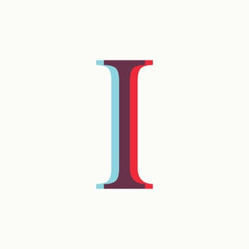 Initial I Illusion Logo vector