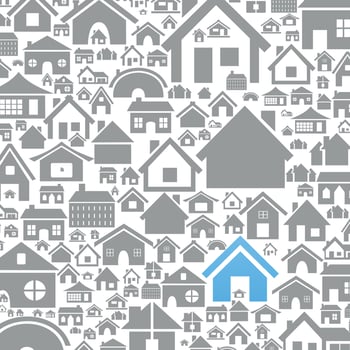 Background made of houses. A vector illustration