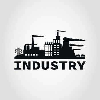 A holiday card on the theme of industry vector
