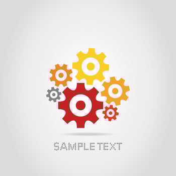 Gear wheel from tools. A vector illustration