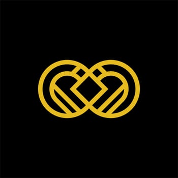 Infinity circle luxury creative logo design vector