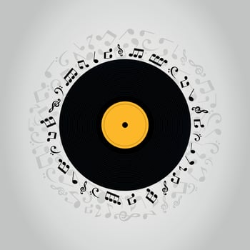 Abstraction on the theme of music vector