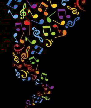 Abstraction on the theme of music vector