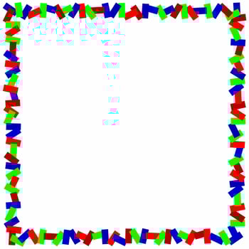 Red, blue, green rectangles shapesand white background color. Suitable for social media post and web internet ads. Template layout. Frame, boarder for text, picture, advertisement. Empty space. vector