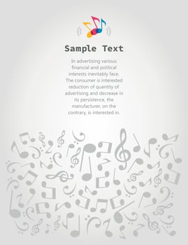 Background from notes. A vector illustration
