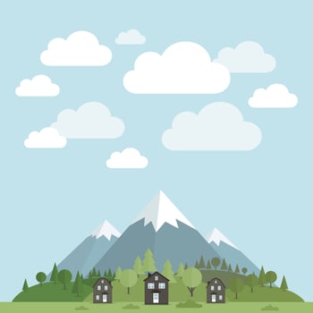 Illustration on the theme of nature vector
