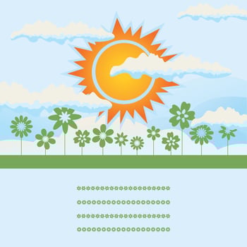 Illustration on the theme of nature vector