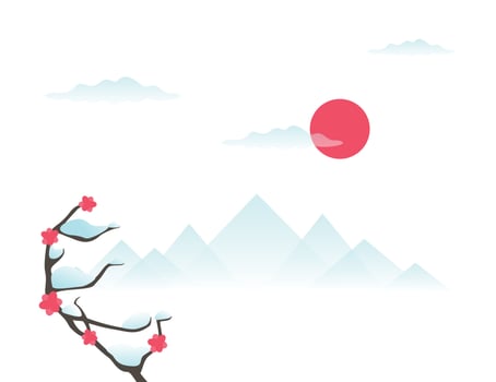 Illustration on the theme of nature vector