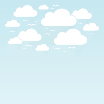 The blue sky and clouds on it. A vector illustration