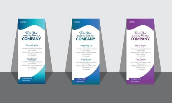 Modern Business Roll up banner Design vector