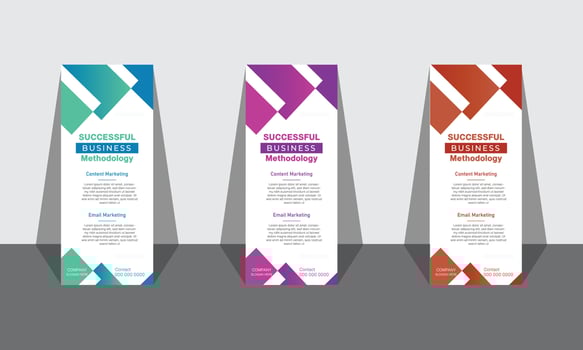 Modern Business Roll up banner Design vector