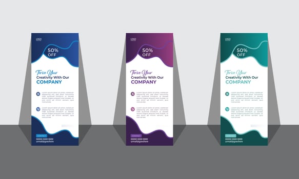 Modern Business Roll up banner Design vector