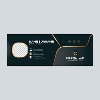 Creative Email Signature and personal cover vector
