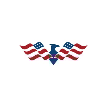American Eagle logo design, Modern US eagle logo template. vector