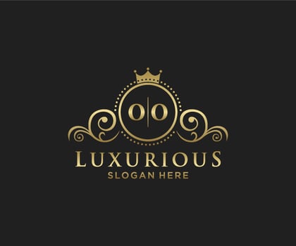 Initial OO Letter Royal Luxury Logo template in vector art for Restaurant, Royalty, Boutique, Cafe, Hotel, Heraldic, Jewelry, Fashion and other vector illustration.