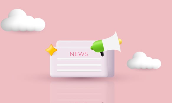 illustration realistic vector icon concept news update webpage information about 3d creative isolated on background