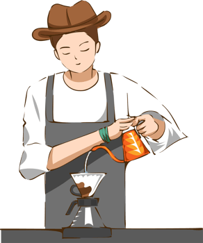 Barista png graphic clipart design