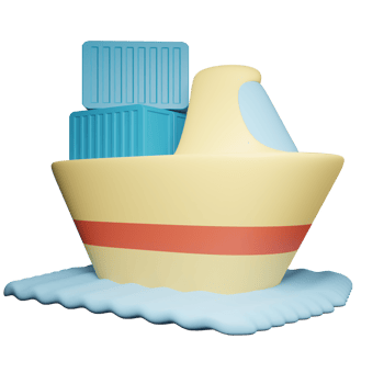 Container delivery boats png