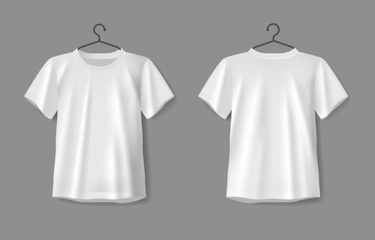 3D White T-Shirt Mockup vector
