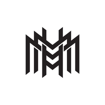 Initials three MHM letter concept design for your brand or company identity vector