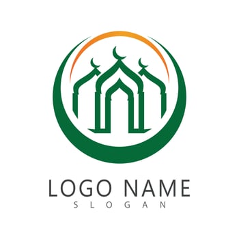 Ramadhan kareem poster banner islamic wallpaper mousque logo icon flat design vector