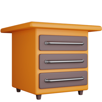 3D Icon Illustration A Cupboard With Three Drawers png
