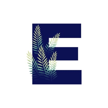 Initial E Leaf Logo vector