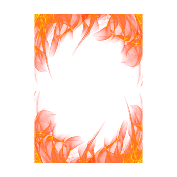 realistic transparent fire frame png
