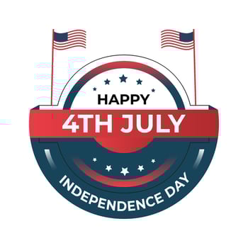 4th of July background design with realistic lovely elements. EPS10 vector illustration.