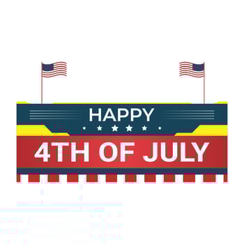 4th of July background design with realistic lovely elements. EPS10 vector illustration.