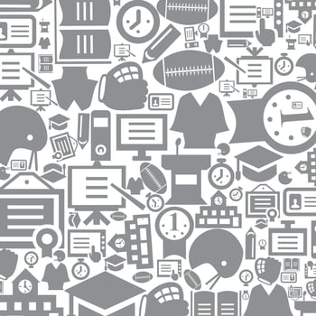 Background collected from school subjects. A vector illustration
