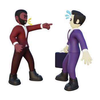 3d Illustration of Employee Getting Fired png