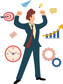 passionate businessman. excited businessman icon. businessman and business icon png