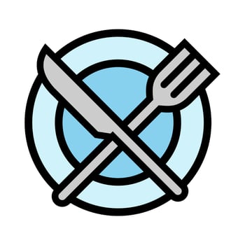 Illustration Vector Graphic of restaurant plate, cuttlery food icon