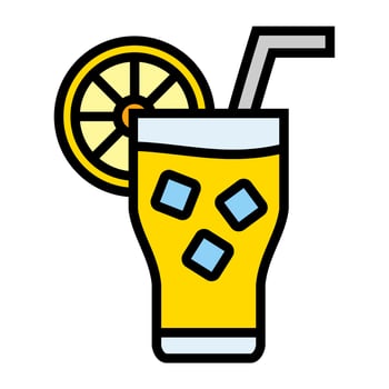Illustration Vector Graphic of tequila sunrise, drink, cocktail glass icon