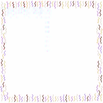 Colorful confetti and serpentine ribbons falling from above. Streamers, tinsel vector seamless frame border background in simple flat cartoon modern style.
