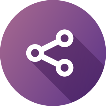 Share icons in flat design style. sharing link signs illustration. png