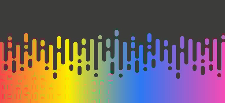 Abstract multicolored illustration with vertical rounded stripes. vector