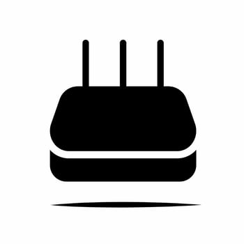 Set top box icon illustration with shadow. Stock vector. vector
