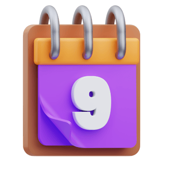 3d render illustration of calendar icon, office material png