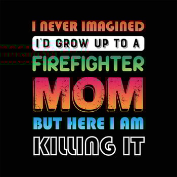 Firefighter T-shirt Design vector