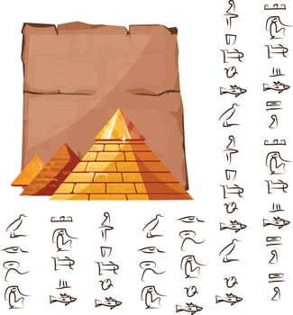 Ancient Egypt papyrus part cartoon vector