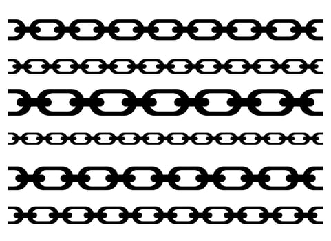 Chain vector design illustration isolated on white background