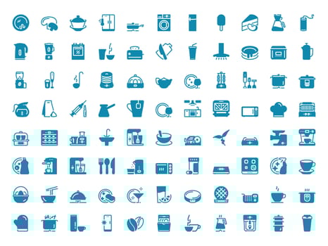 Simple vector icon on a theme kitchen utensils, household appliances, cooking