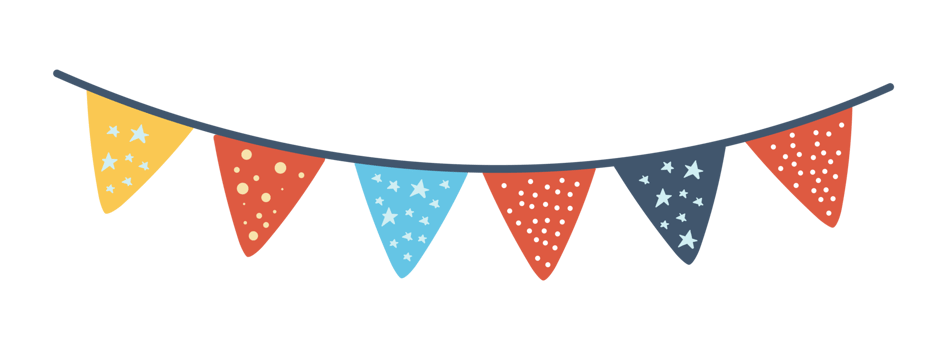 party flag isolated png