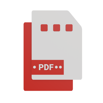 3D Illustration PDF Format File Icon png